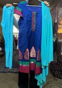 Banarasi  Royal Blue Kurta Set