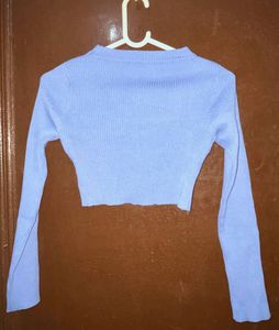 Blue Crop Top
