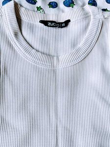 Zudio White Waffle Knit Top💥(30)