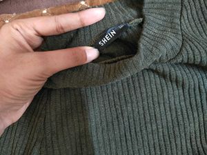 Olive Green Knit Top