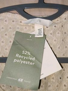 H&amp;M White Eyelet Button-Down Top
