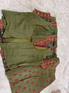 Green Heavy Work Saree