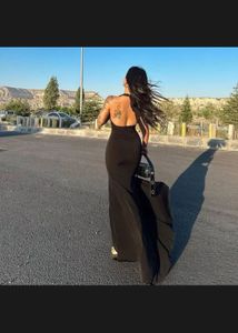 Elegant Black Halter Maxi Dress