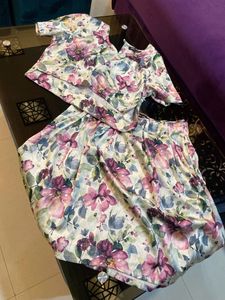 Floral Skirt Top Coord Set🩷💜🤌🏻🥂