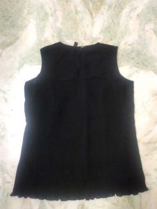 Black Embellished Sleeveless Top