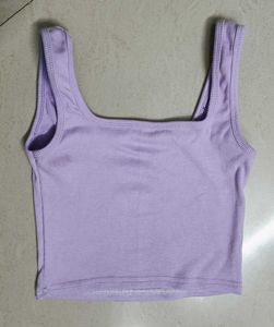 Lilac Ribbed Tank Top