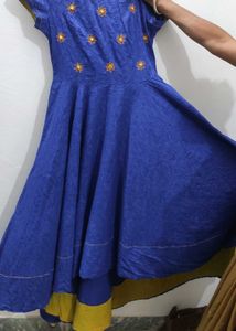 Blue Embroidered Dress