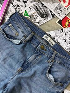 Zara Light Wash Denim Jeans