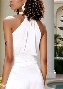 White Halter Top