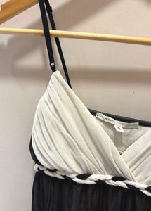 Elegant Black &amp; White Slip Dress