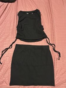 Shein Black Skirt Set
