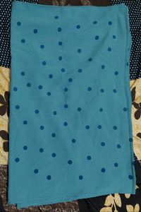 Red Pashmina Shawl and dotted blue shawl / scarf combo