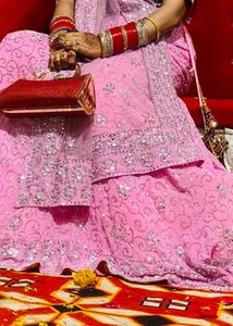 Pink And Wine Lehanga