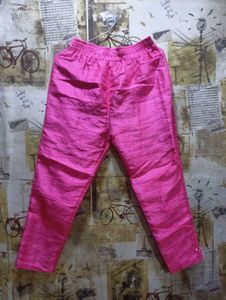 Pink Silk Blend Pants
