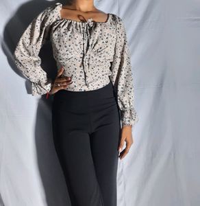 Price Drop!!!! Korean Style Square Neck Crop Top F
