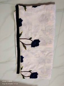 Elegant Floral Embroidered Saree