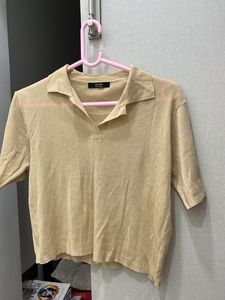 Korean Yellow Branded Top Medium Size