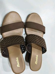 Brown Bata Heeled Sandals