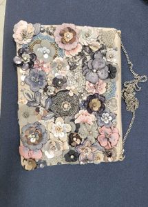 Accessorize London Posey Floral Ziptop Clutch Bag