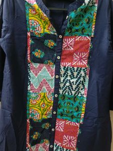 Patchwork Print Kurta