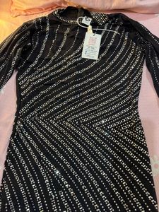 Black embellished dress