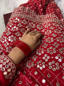 Red Sharara Suit