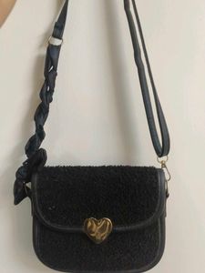Black Heart Crossbody Bag