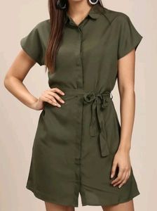 Provogue Green Shirt Dress