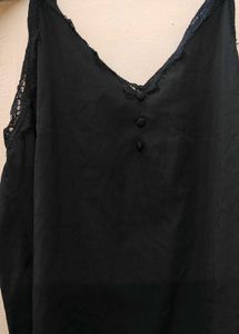 Black Lace Trim Cami