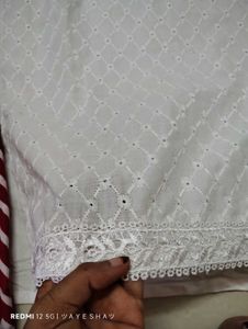 White Kurti with Maroon Palazzo Pants Set