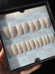 Off White Shimmering Press On Nails