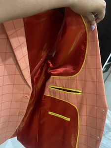 Peach Color Party Wear Blazer