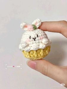 Crochet Pompom Purin, Bunny... Keychains
