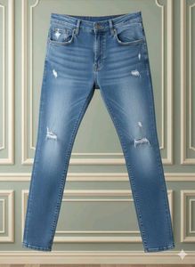 Distressed Denim Jeans