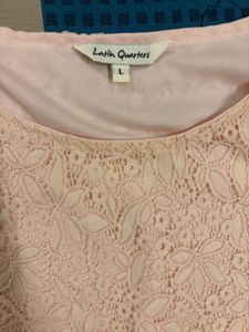 Cold Shoulder Lace Pink Top | Trendy Korean Style