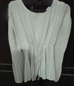 Beautiful Georgette Green Kaftan Top