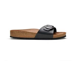 WOMEN&#39;S KillerX Black Buckle Slides, SIZE UK 5
