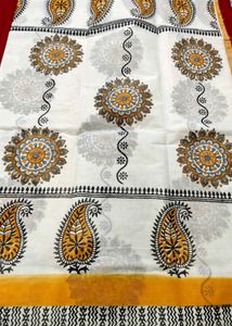 Kerala cotton Elegant Printed Saree