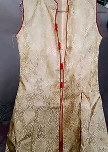 Red &amp; Gold Ethnic Skirt
