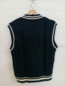 Navy &amp; White Sweater Vest
