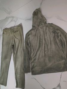 olive green Winter cord set