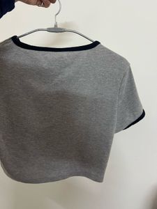 Cute Cropped Ringer T-Shirt With Freebie Ur Choice