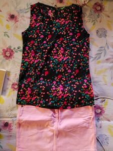 Girls Top And Skirt Set For 11-12yrs