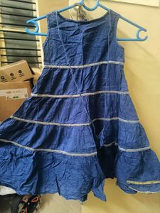 Girls&#39; Tiered Blue Dress