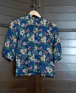 Girl Off White Cotton Top For 8 To 10 Yrs