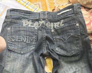 y2k playboy denim jeans        size S