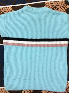 Cute Striped Sleeve Pullover Sweater