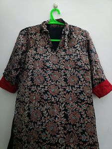 Pure Ajrakh Modal Silk Kurta
