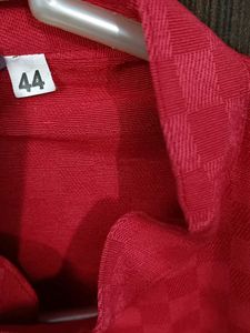 Men Solid Red Kurta
