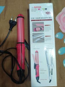 Beauty NOVA 2 IN 1 HAIR STRAIGHTENER AND CURLER